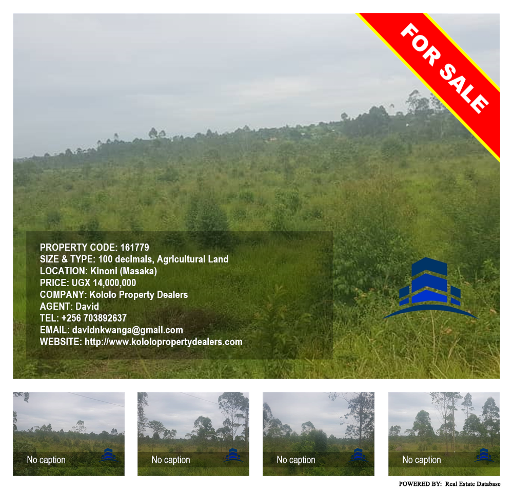 Agricultural Land  for sale in Kinoni Masaka Uganda, code: 161779