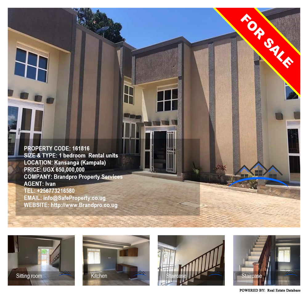 1 bedroom Rental units  for sale in Kansanga Kampala Uganda, code: 161816