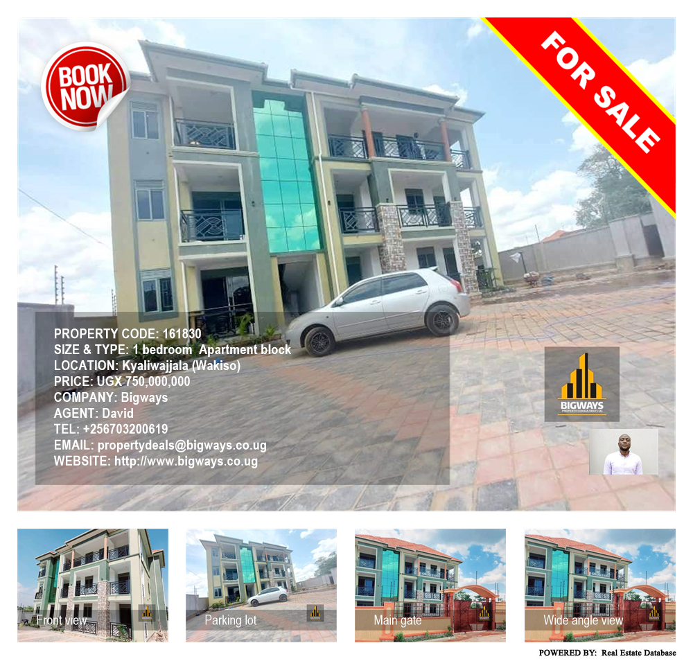 1 bedroom Apartment block  for sale in Kyaliwajjala Wakiso Uganda, code: 161830