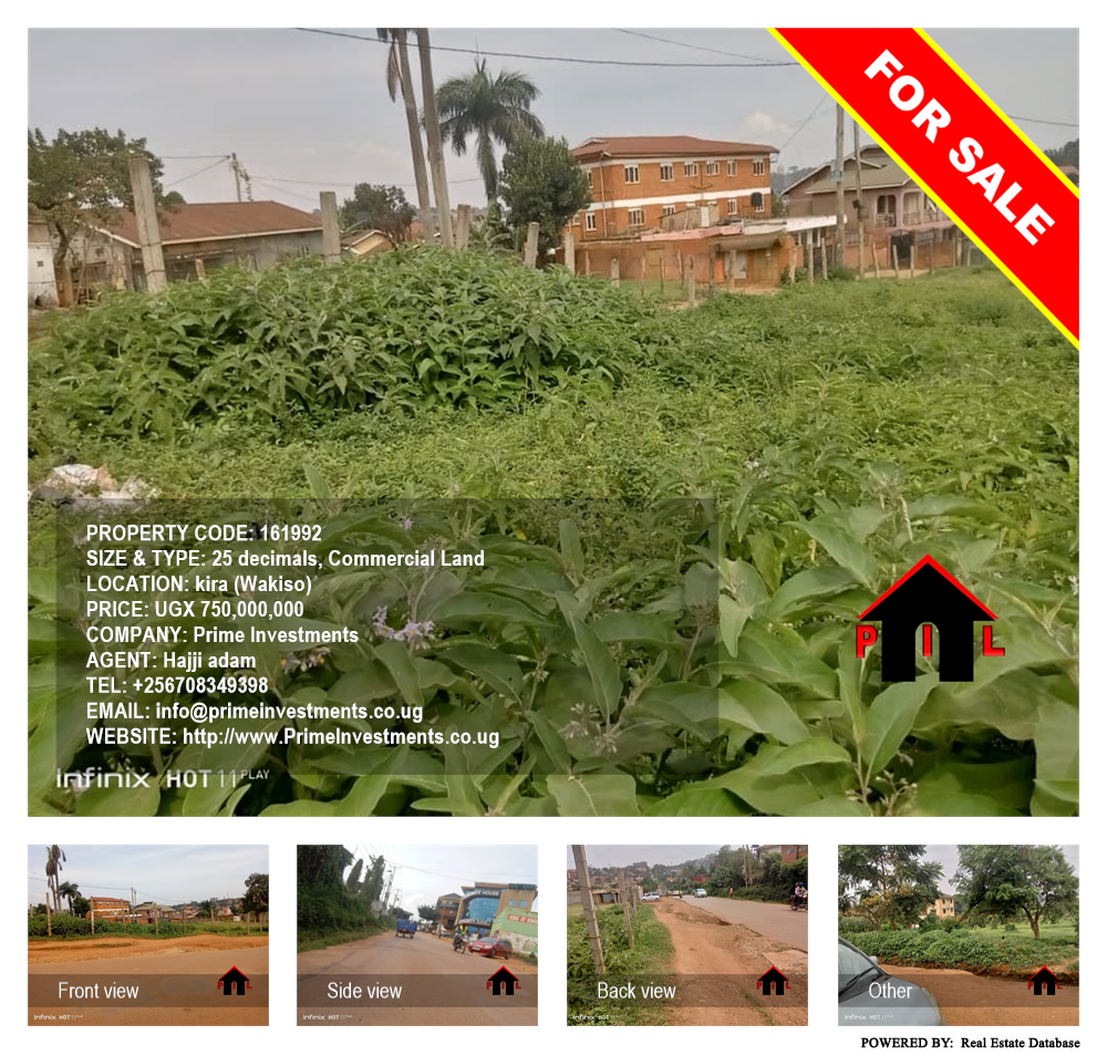 Commercial Land  for sale in Kira Wakiso Uganda, code: 161992