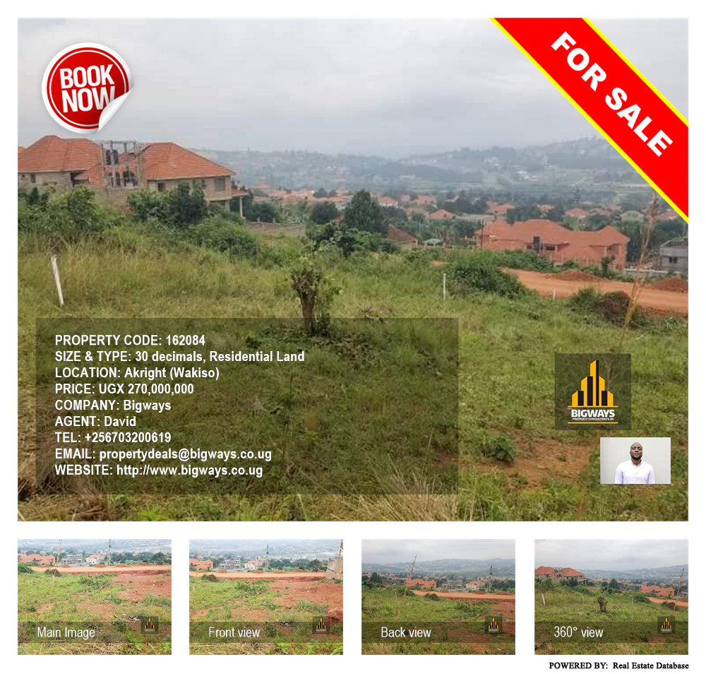 Residential Land  for sale in Akright Wakiso Uganda, code: 162084