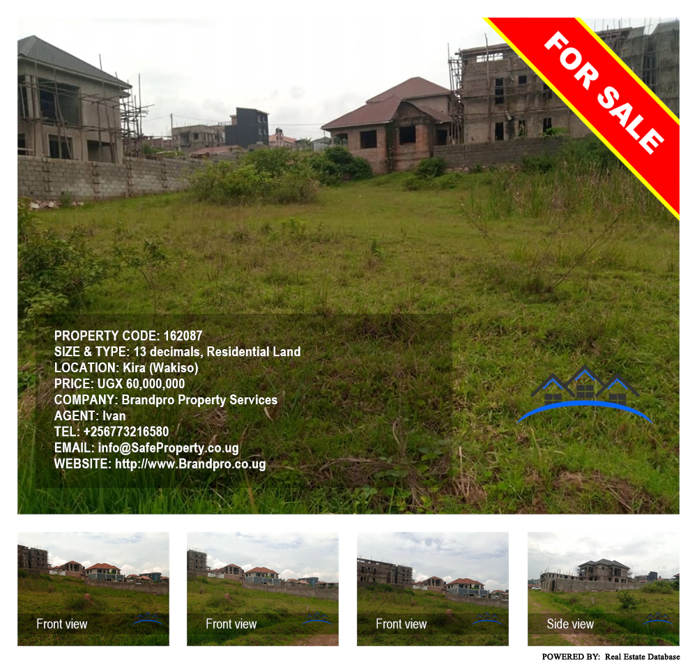 Residential Land  for sale in Kira Wakiso Uganda, code: 162087