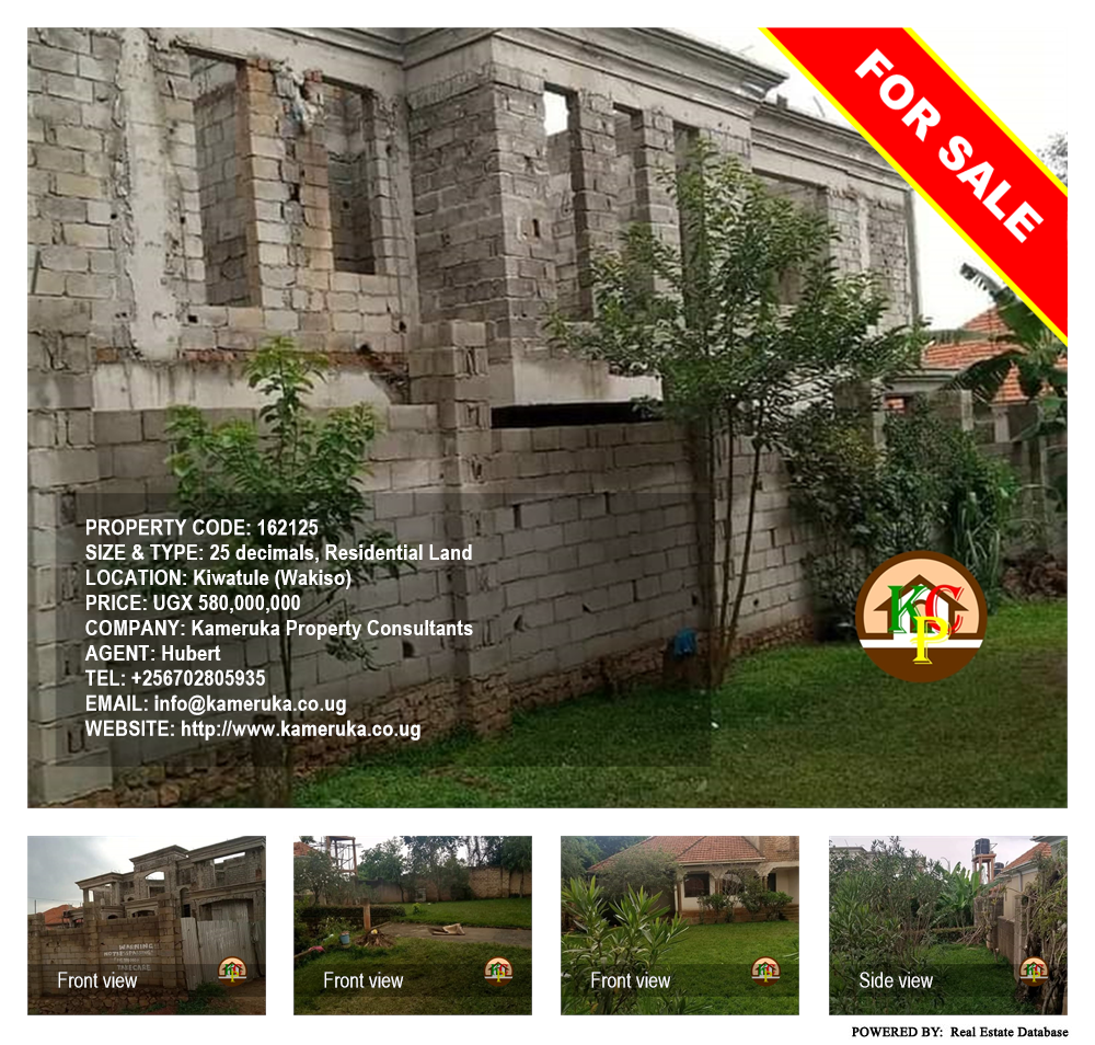 Residential Land  for sale in Kiwaatule Wakiso Uganda, code: 162125