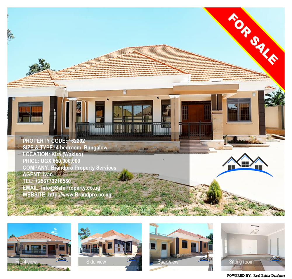 4 bedroom Bungalow  for sale in Kira Wakiso Uganda, code: 162202