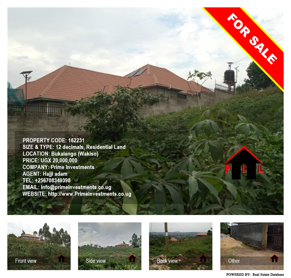 Residential Land  for sale in Bukalango Wakiso Uganda, code: 162231