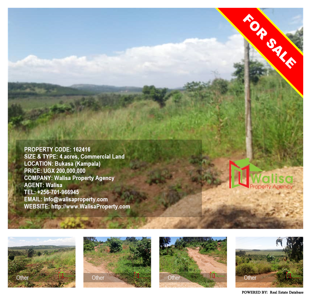 Commercial Land  for sale in Bukasa Kampala Uganda, code: 162416