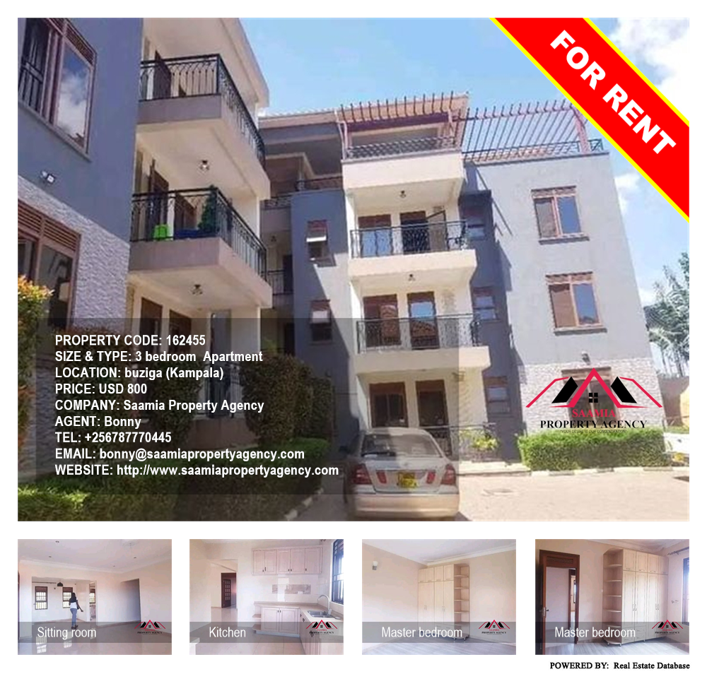 3 bedroom Apartment  for rent in Buziga Kampala Uganda, code: 162455