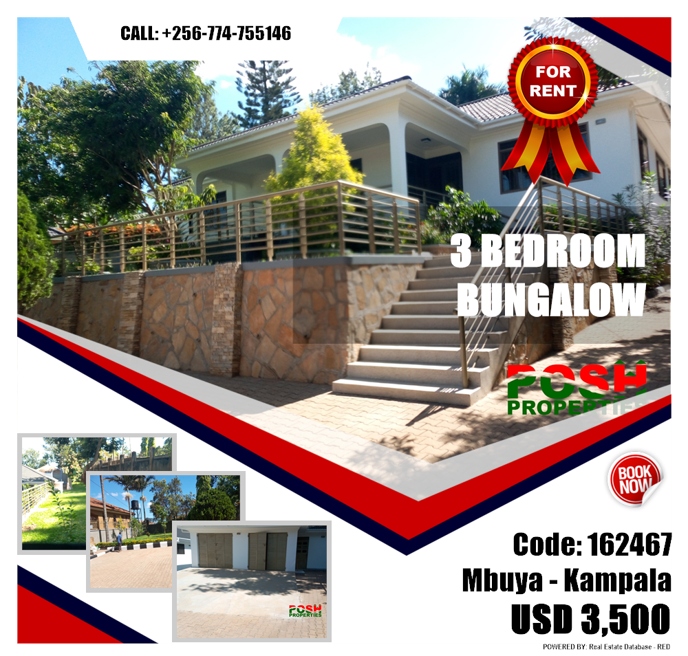 3 bedroom Bungalow  for rent in Mbuya Kampala Uganda, code: 162467
