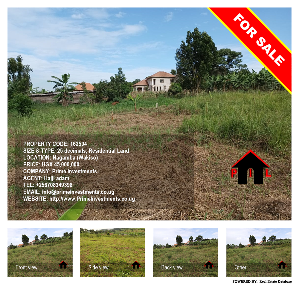 Residential Land  for sale in Nagamba Wakiso Uganda, code: 162504