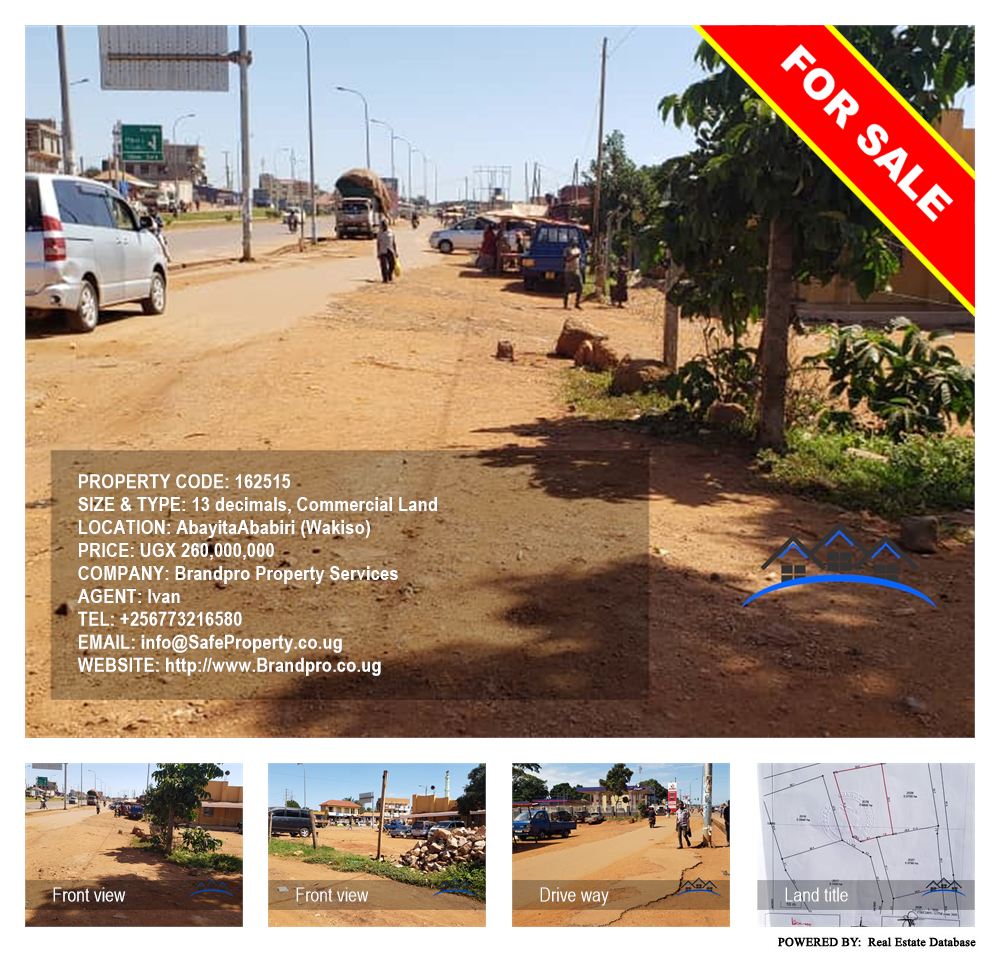 Commercial Land  for sale in AbayitaAbabiri Wakiso Uganda, code: 162515