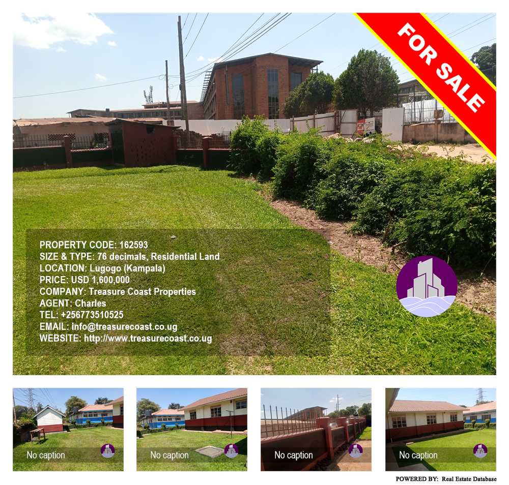 Residential Land  for sale in Lugogo Kampala Uganda, code: 162593