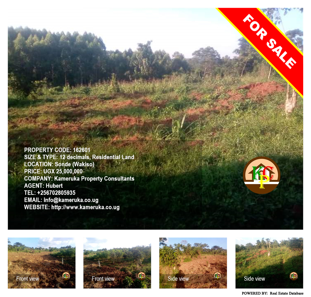 Residential Land  for sale in Sonde Wakiso Uganda, code: 162601