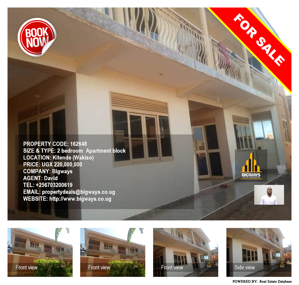 2 bedroom Apartment block  for sale in Kitende Wakiso Uganda, code: 162648