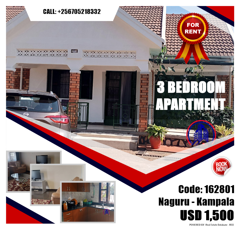 3 bedroom Apartment  for rent in Naguru Kampala Uganda, code: 162801