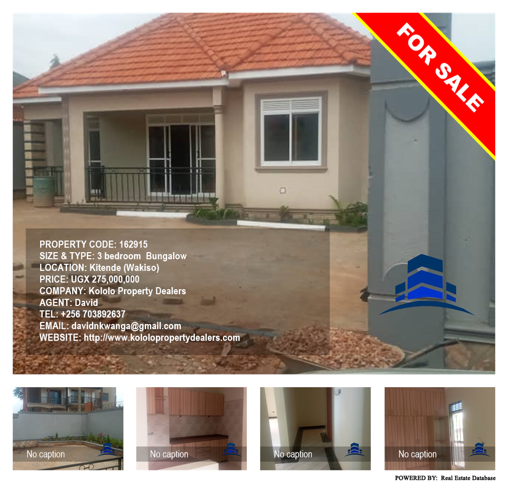 3 bedroom Bungalow  for sale in Kitende Wakiso Uganda, code: 162915