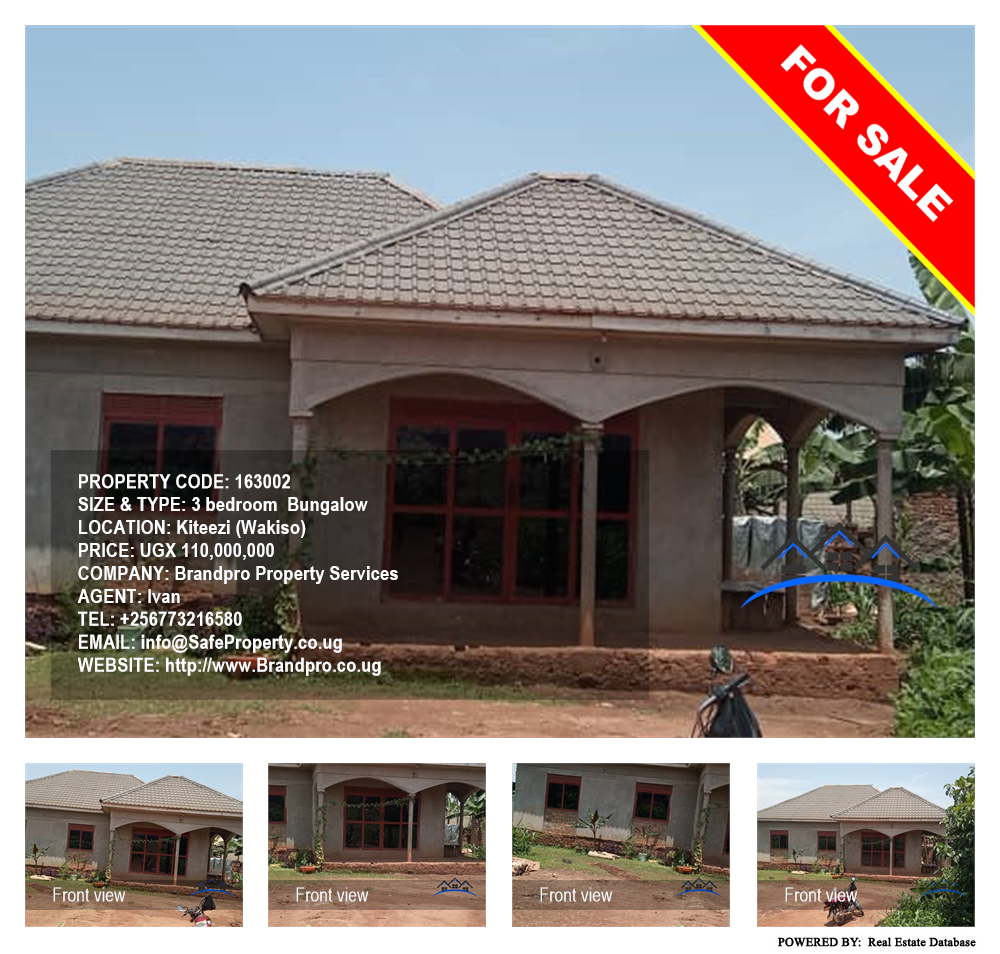 3 bedroom Bungalow  for sale in Kiteezi Wakiso Uganda, code: 163002