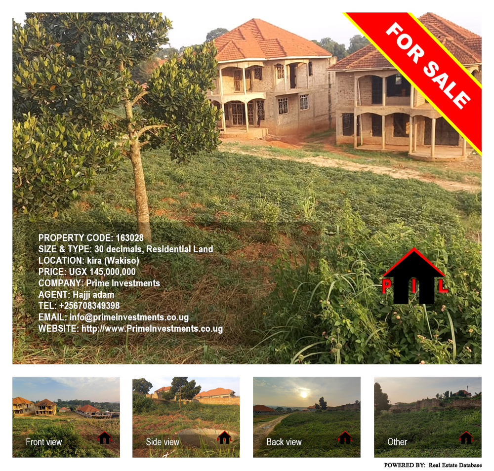 Residential Land  for sale in Kira Wakiso Uganda, code: 163028