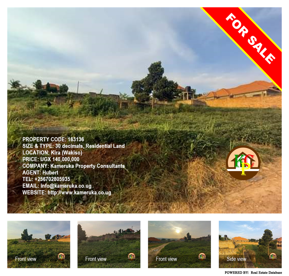Residential Land  for sale in Kira Wakiso Uganda, code: 163136