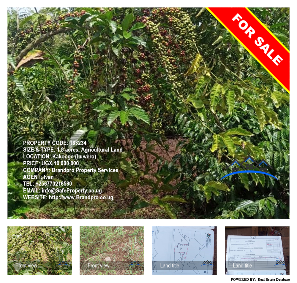 Agricultural Land  for sale in Kakooge Luweero Uganda, code: 163234