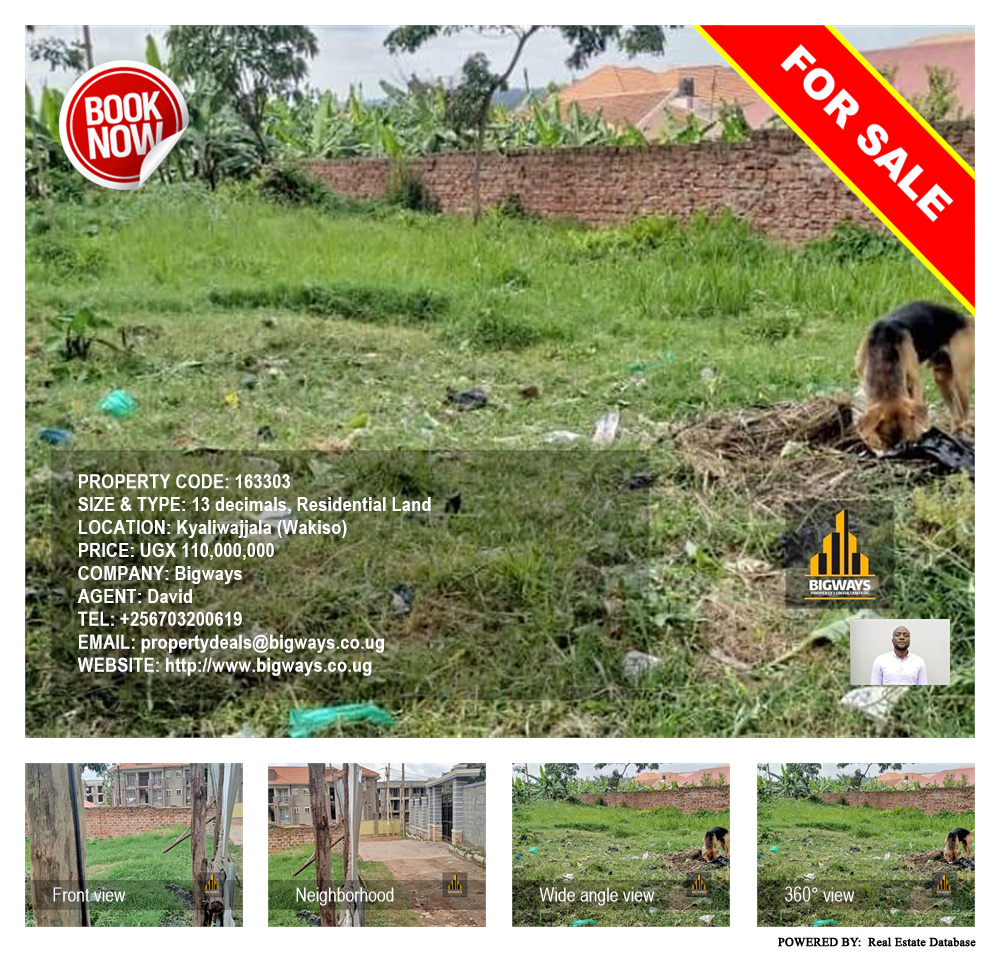 Residential Land  for sale in Kyaliwajjala Wakiso Uganda, code: 163303