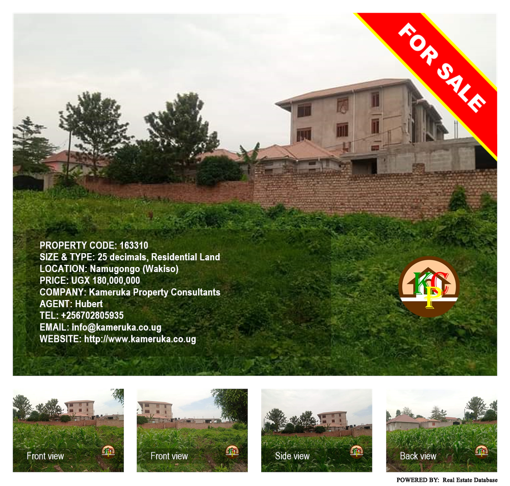 Residential Land  for sale in Namugongo Wakiso Uganda, code: 163310