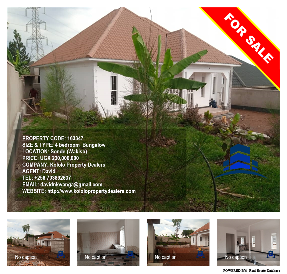 4 bedroom Bungalow  for sale in Sonde Wakiso Uganda, code: 163347