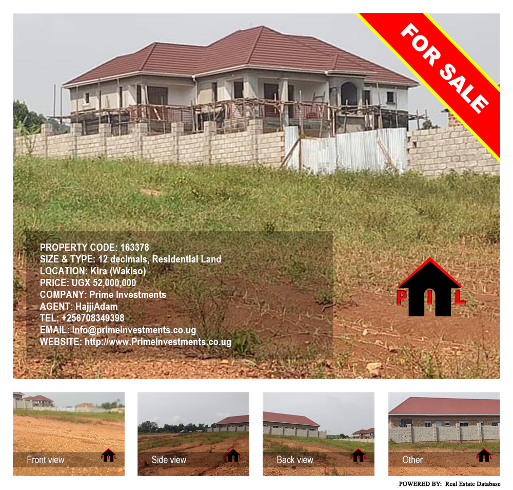 Residential Land  for sale in Kira Wakiso Uganda, code: 163378