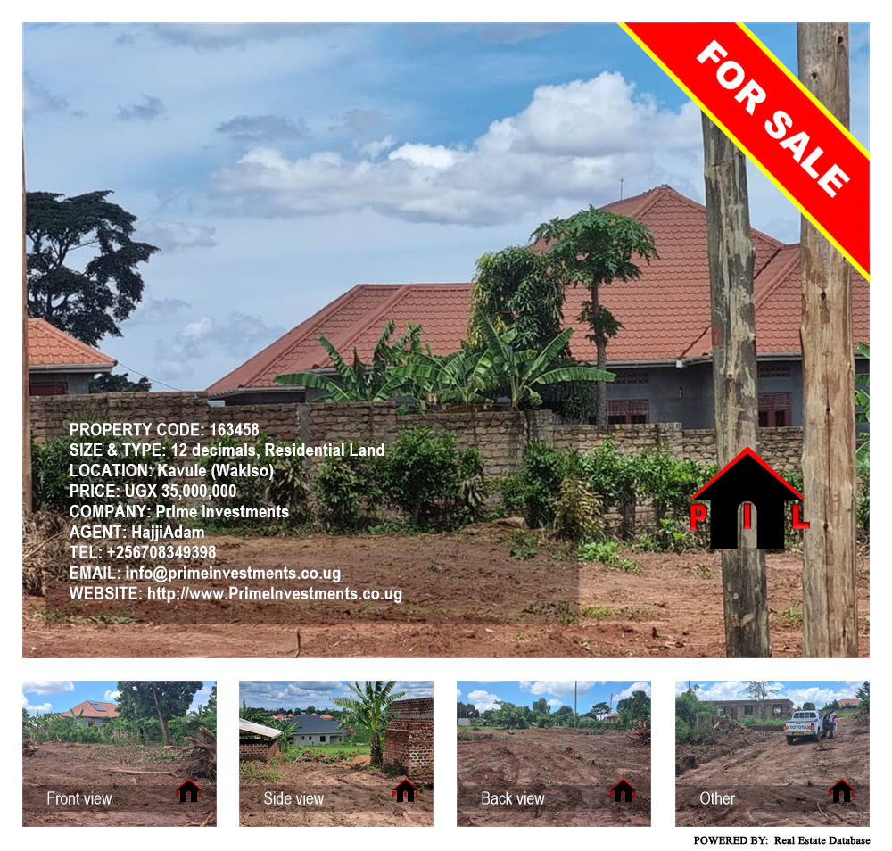 Residential Land  for sale in Kavule Wakiso Uganda, code: 163458