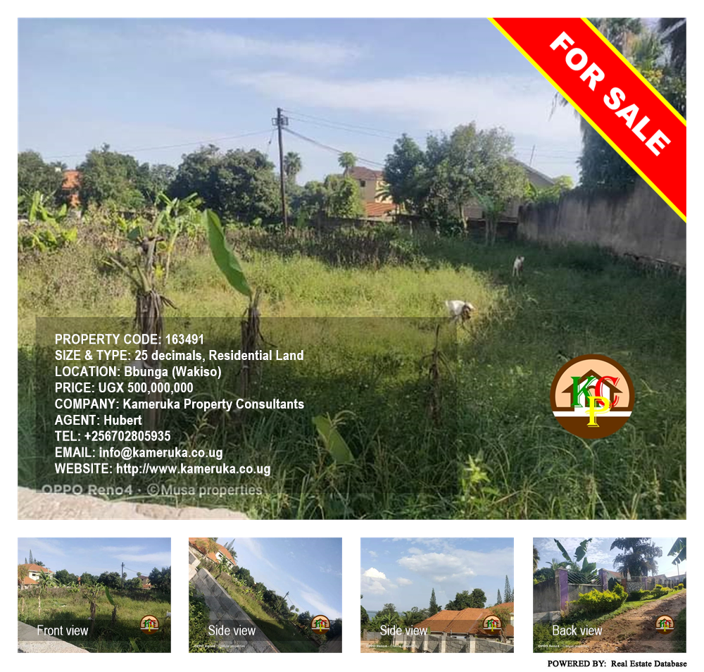 Residential Land  for sale in Bbunga Wakiso Uganda, code: 163491