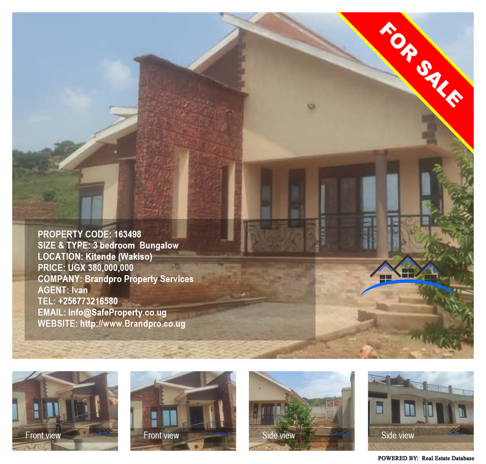 3 bedroom Bungalow  for sale in Kitende Wakiso Uganda, code: 163498