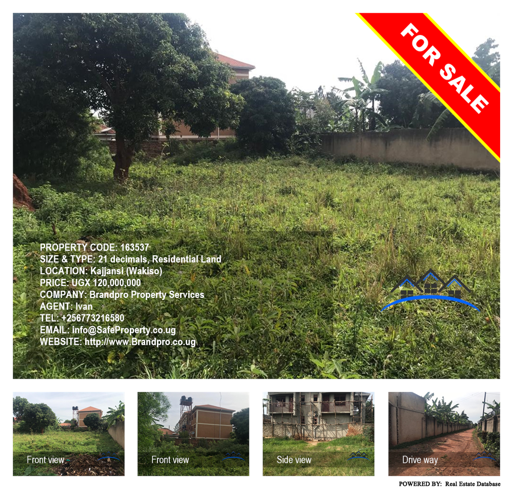 Residential Land  for sale in Kajjansi Wakiso Uganda, code: 163537