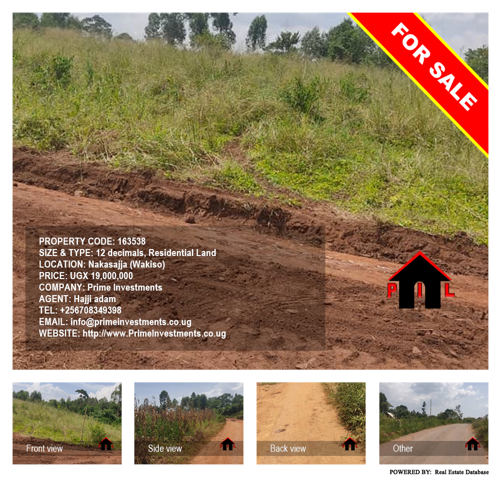 Residential Land  for sale in Nakassajja Wakiso Uganda, code: 163538