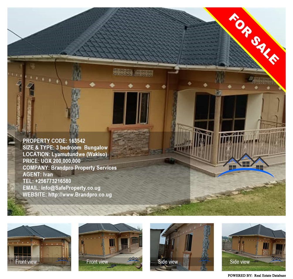 3 bedroom Bungalow  for sale in Lyamutundwe Wakiso Uganda, code: 163542