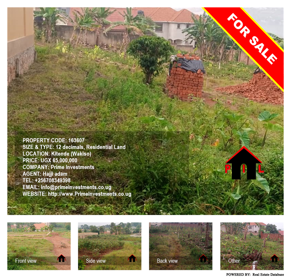 Residential Land  for sale in Kitende Wakiso Uganda, code: 163607