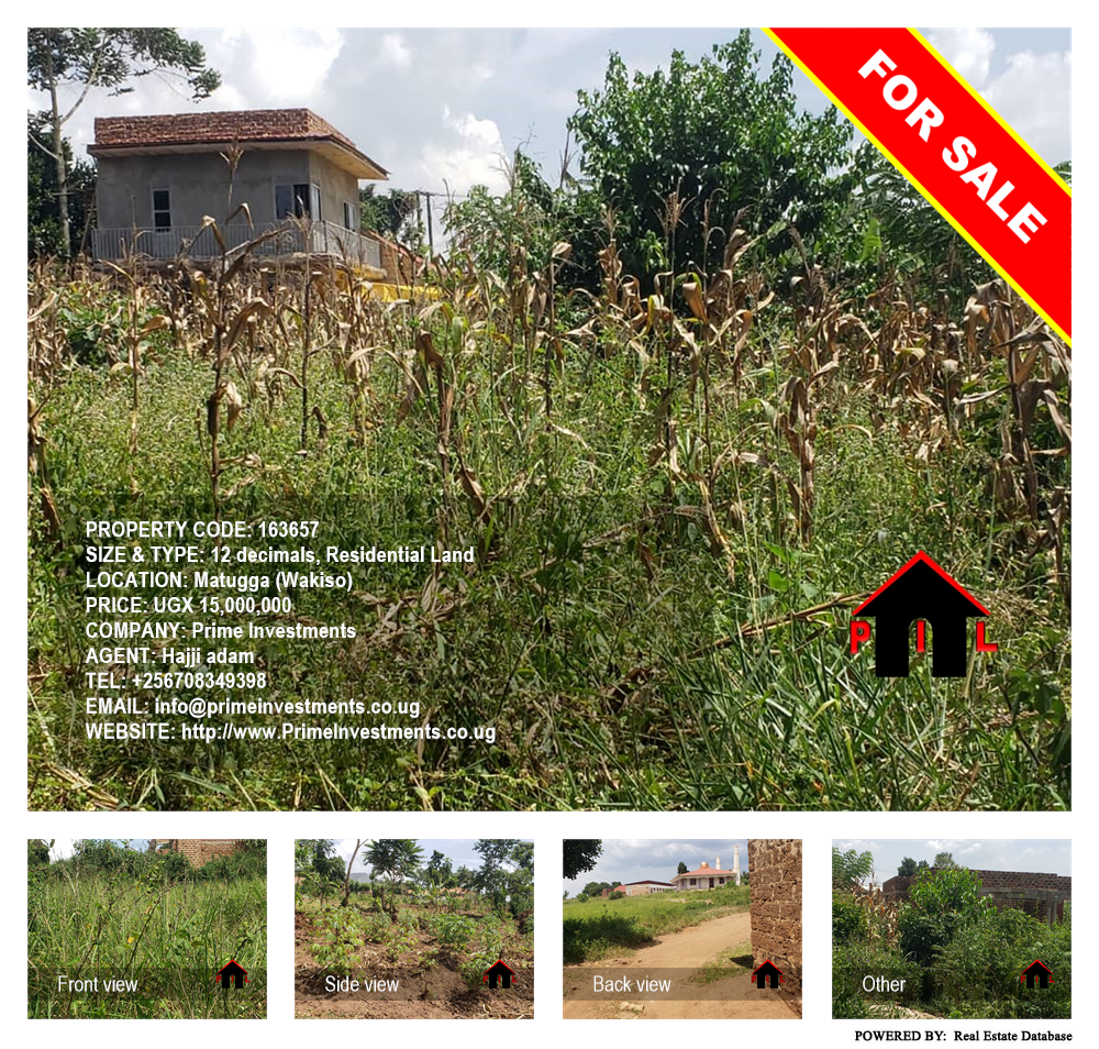 Residential Land  for sale in Matugga Wakiso Uganda, code: 163657