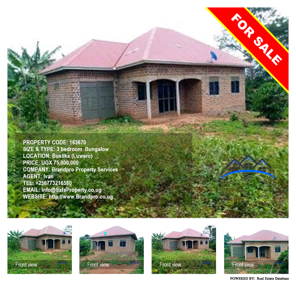 3 bedroom Bungalow  for sale in Busiika Luweero Uganda, code: 163670