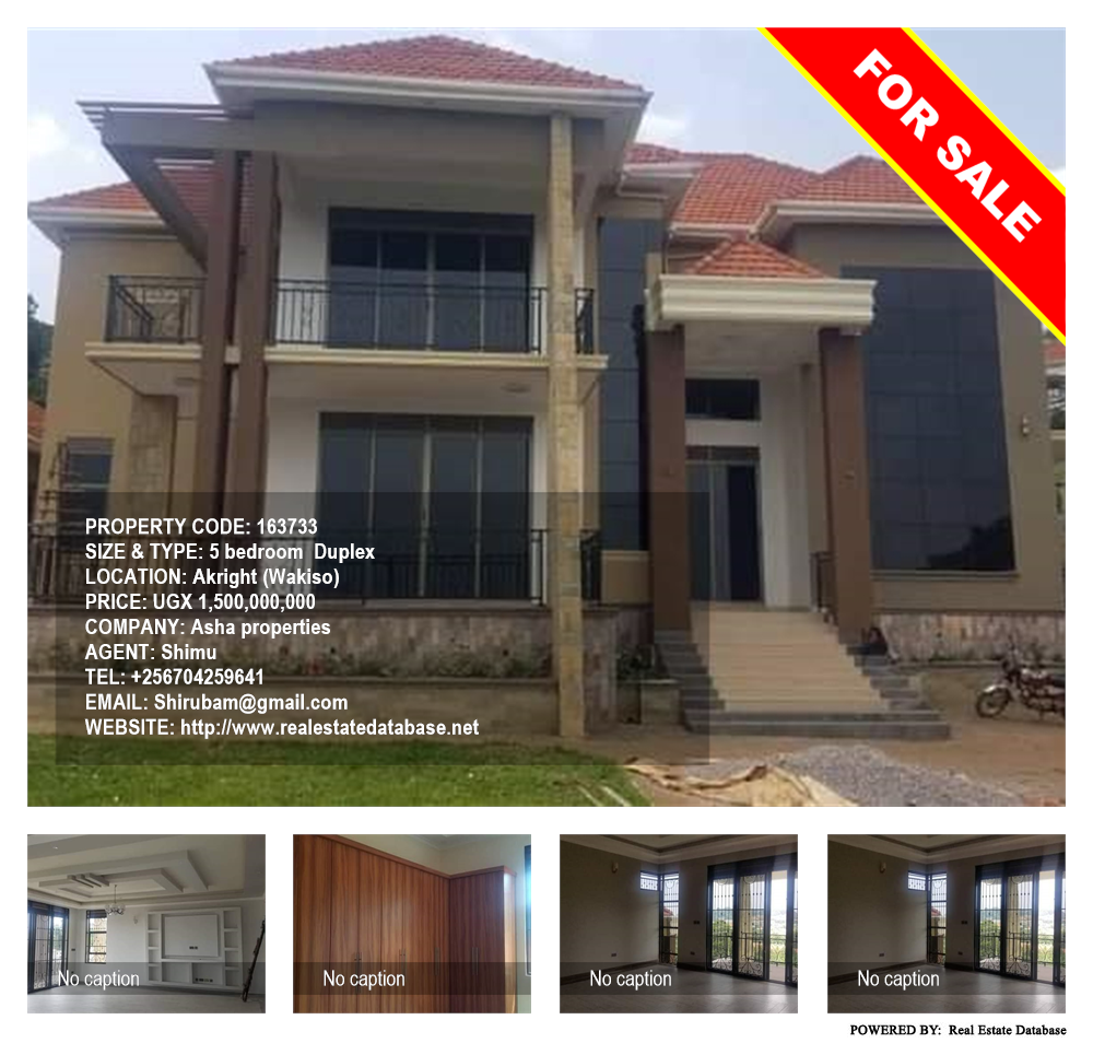 5 bedroom Duplex  for sale in Akright Wakiso Uganda, code: 163733