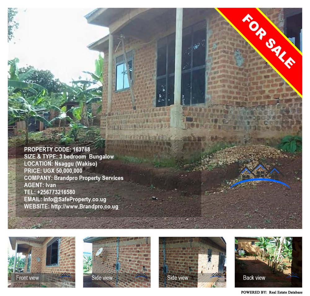 3 bedroom Bungalow  for sale in Nsaggu Wakiso Uganda, code: 163768