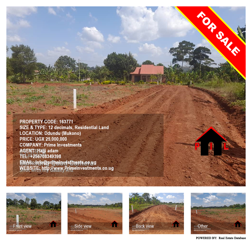 Residential Land  for sale in Ddundu Mukono Uganda, code: 163771