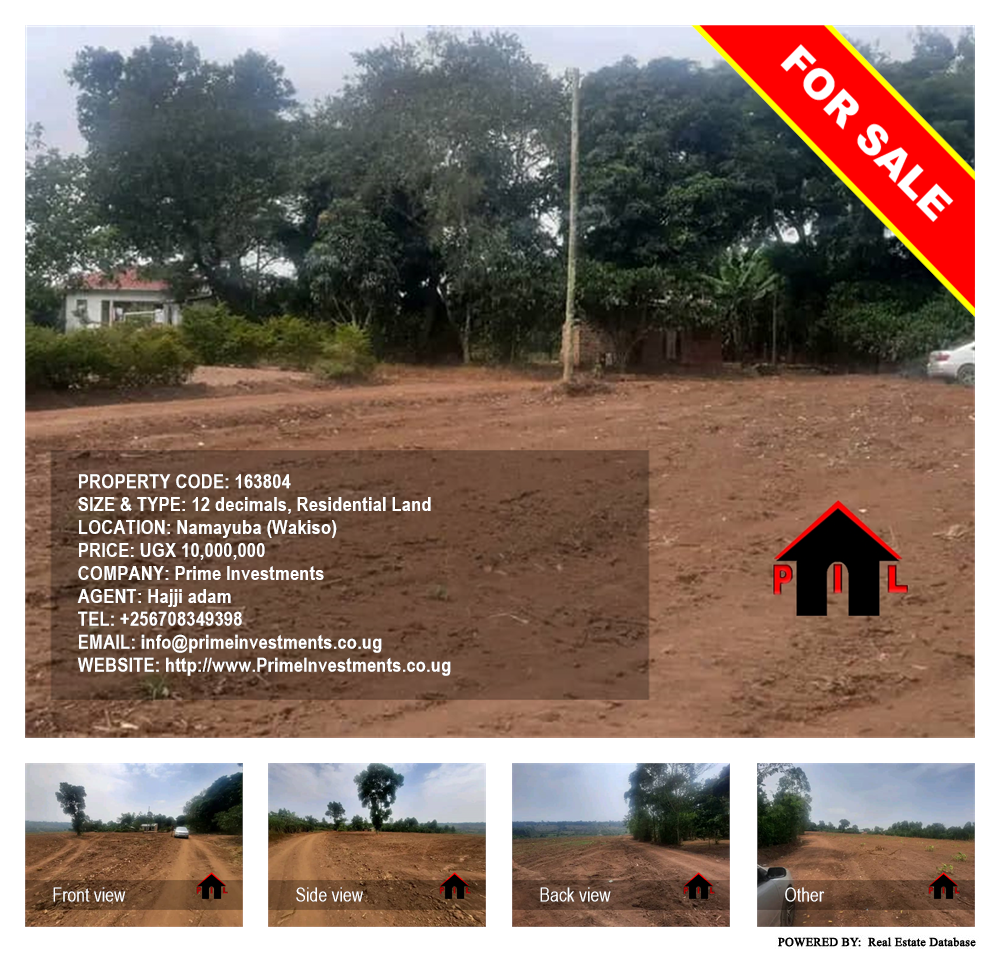 Residential Land  for sale in Namayuba Wakiso Uganda, code: 163804