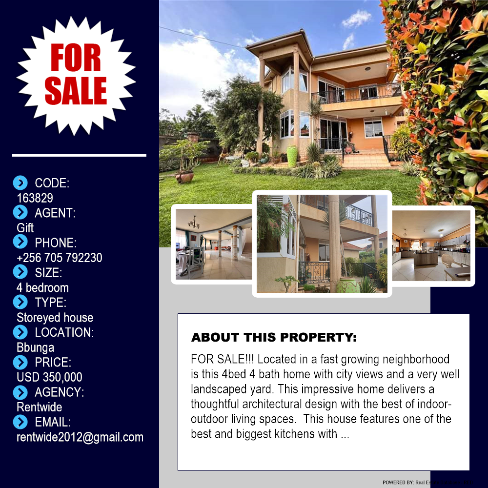 4 bedroom Storeyed house  for sale in Bbunga Kampala Uganda, code: 163829