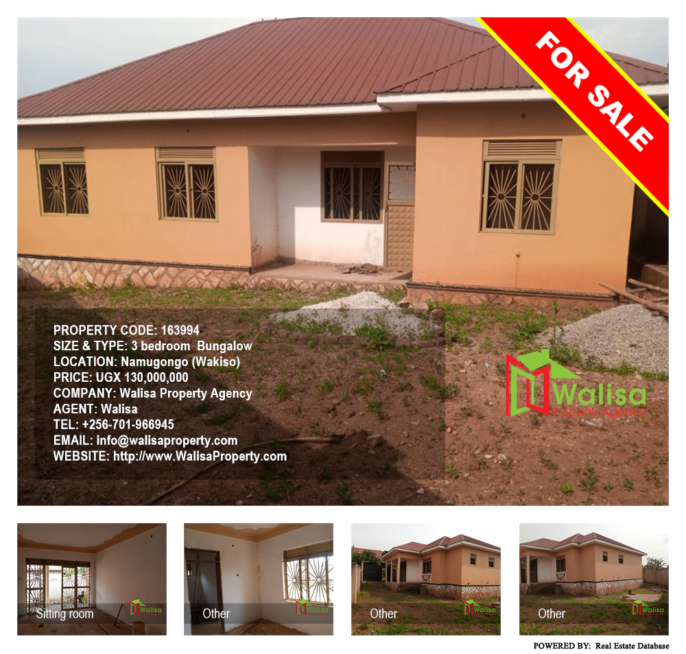 3 bedroom Bungalow  for sale in Namugongo Wakiso Uganda, code: 163994