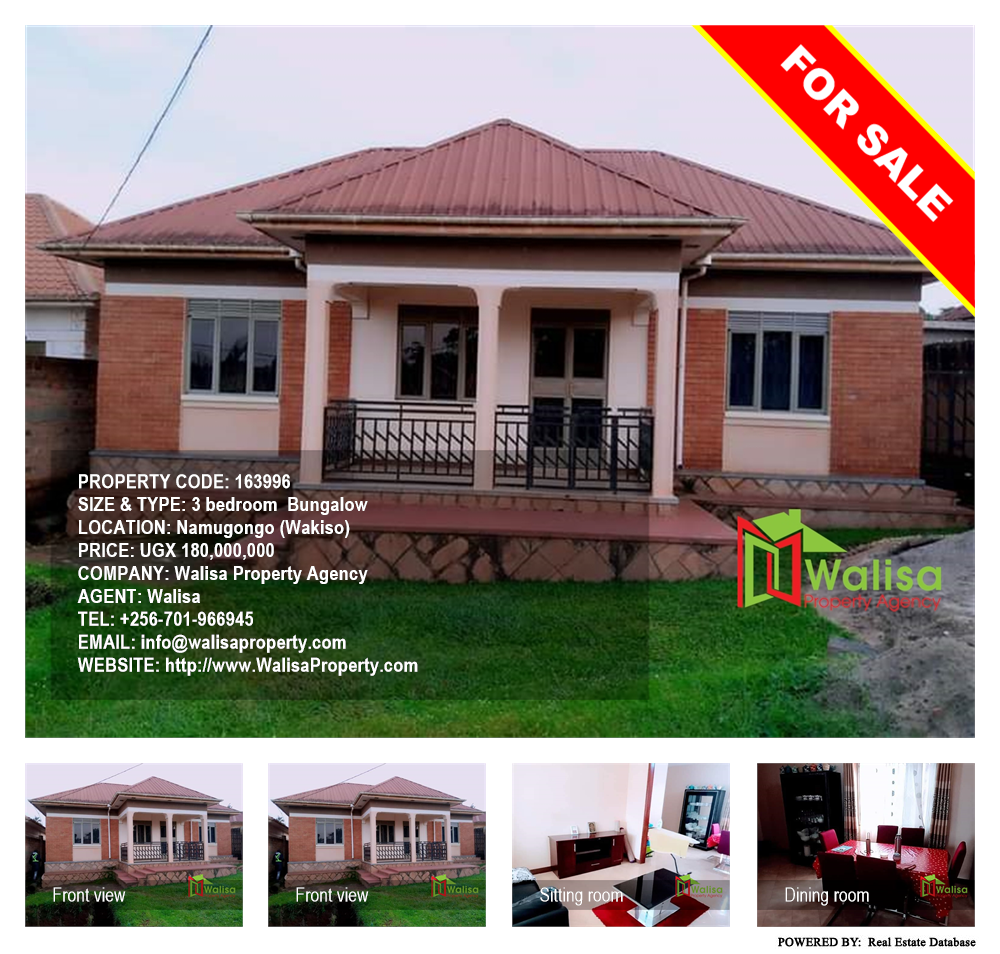 3 bedroom Bungalow  for sale in Namugongo Wakiso Uganda, code: 163996