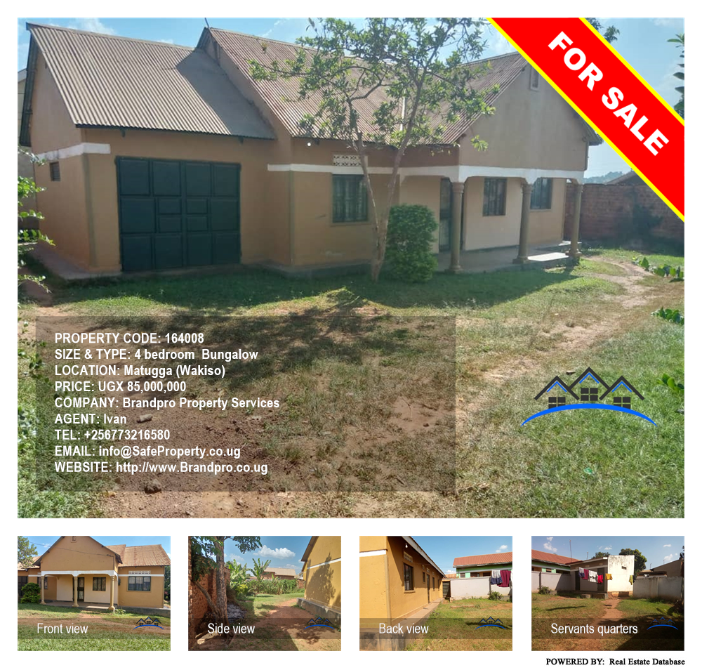 4 bedroom Bungalow  for sale in Matugga Wakiso Uganda, code: 164008