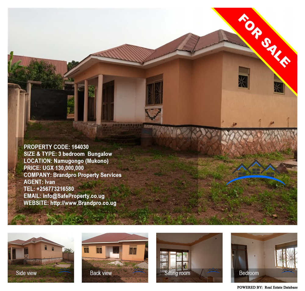 3 bedroom Bungalow  for sale in Namugongo Mukono Uganda, code: 164030