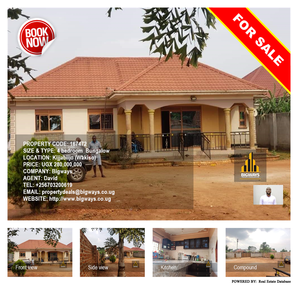 4 bedroom Bungalow  for sale in Kijjabiijo Wakiso Uganda, code: 167472