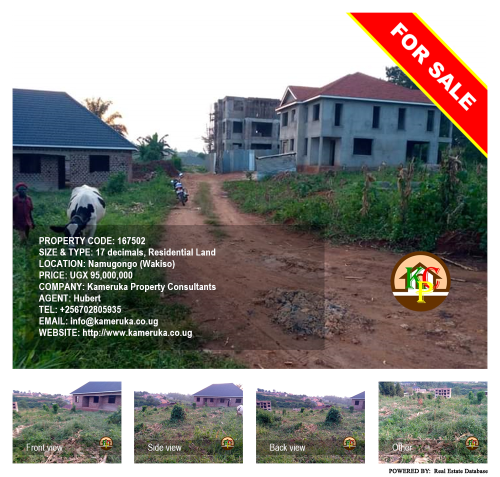 Residential Land  for sale in Namugongo Wakiso Uganda, code: 167502