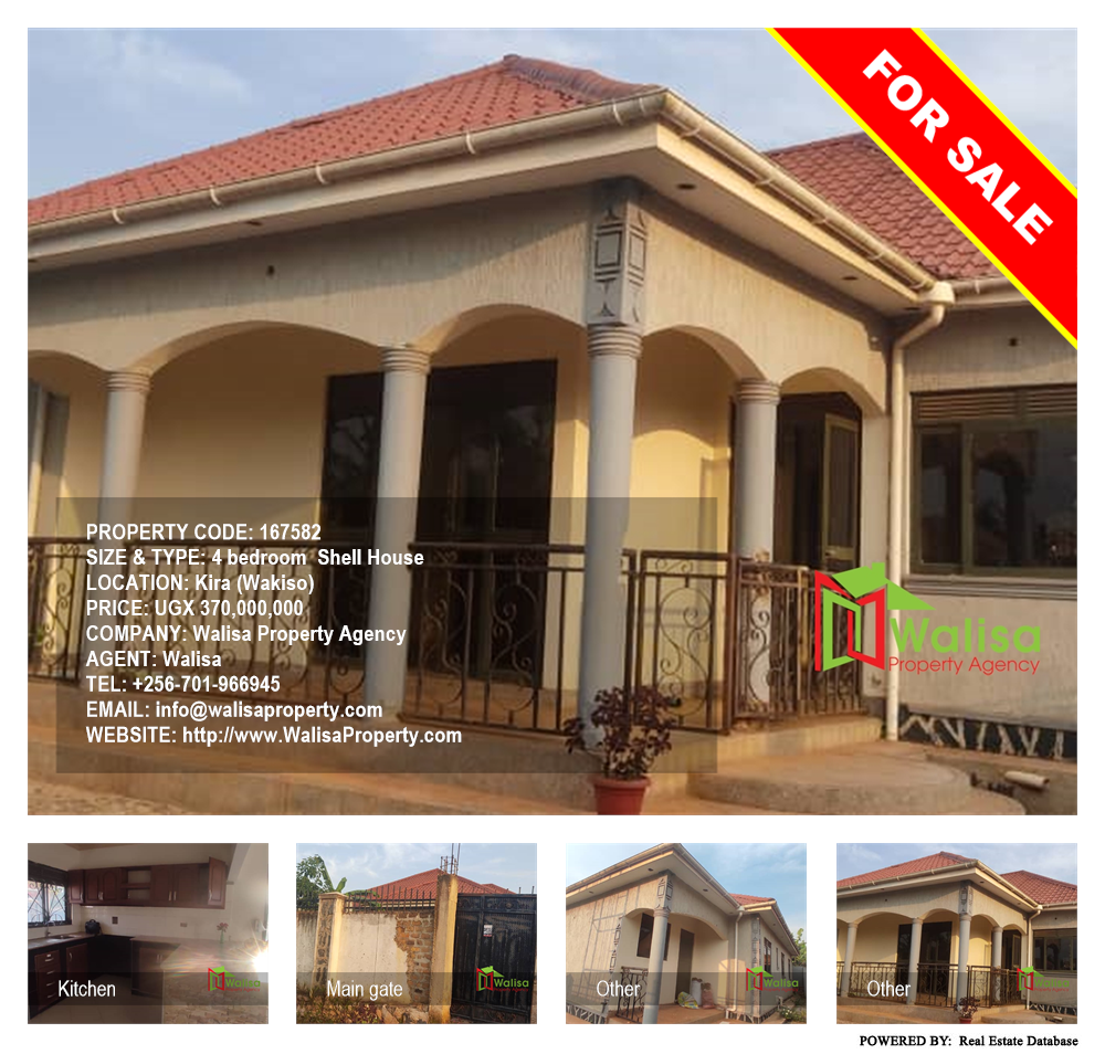 4 bedroom Shell House  for sale in Kira Wakiso Uganda, code: 167582