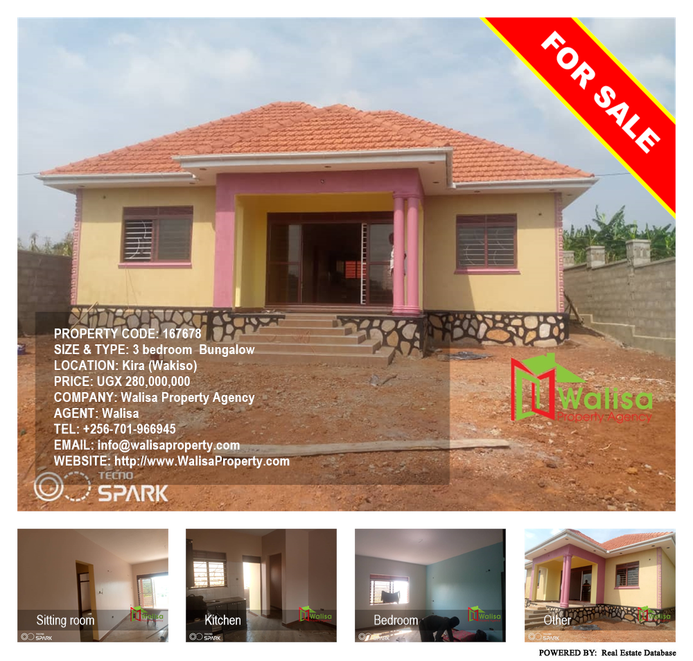 3 bedroom Bungalow  for sale in Kira Wakiso Uganda, code: 167678