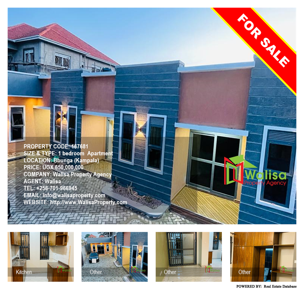 1 bedroom Apartment  for sale in Bbunga Kampala Uganda, code: 167681